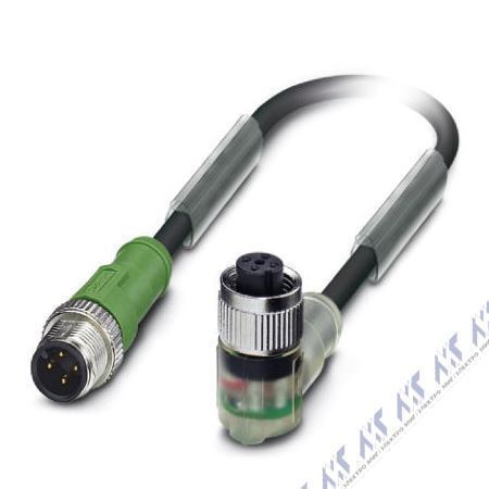 SAC-4P-M12MS/3,0-PUR/M12FR-3L
