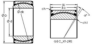 Подшипник GEC420XT-2RS (AST)
