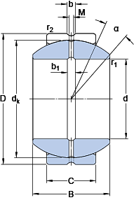 Подшипник GEZH 308 ES (SKF)