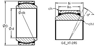 Подшипник GE220XT-2RS (AST)