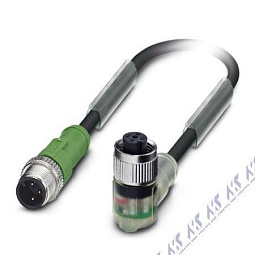 SAC-3P-M12MS/0,6-PUR/M12FR-2LB