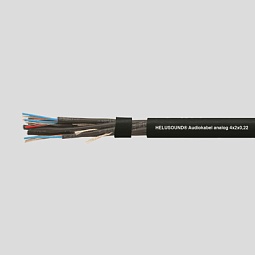 AUDIOKABEL 2x2x0,22 sw