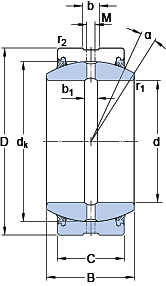 Подшипник GE 220 ES-2RS (SKF)