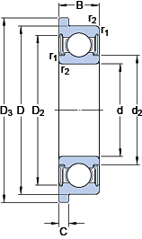 Подшипник D/W R4 R-2RZ (SKF)