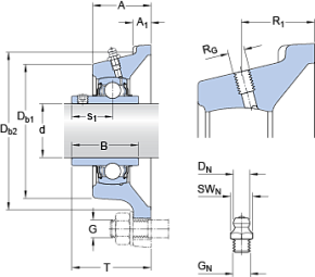 Подшипник FYM 1.3/4 TF (SKF)