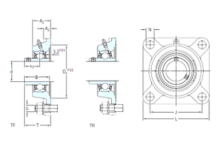 Подшипник FYM 1.11/16 TF (SKF)