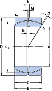 Подшипник GEP 460 FS (SKF)