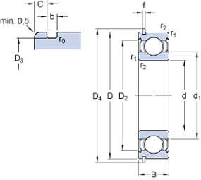 Подшипник 6303-2ZNR (SKF)