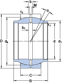 Подшипник GEZM 108 ES (SKF)