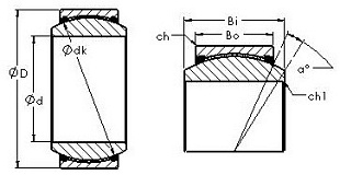 Подшипник GE45ET/X-2RS (AST)