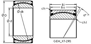 Подшипник GEH240XT-2RS (AST)