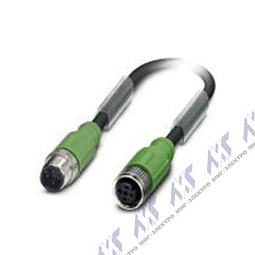 SAC-4P-M12MS/0,6-PUR/M12FSSHBK